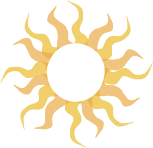 Abstract Sun Design Illustration PNG image