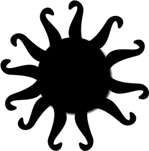 Abstract Sun Silhouette PNG image