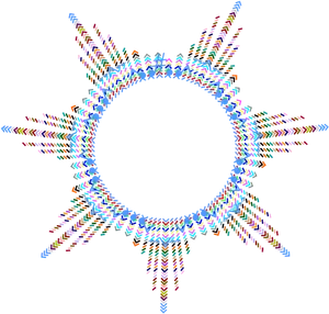 Abstract Sunburst Circle Art PNG image