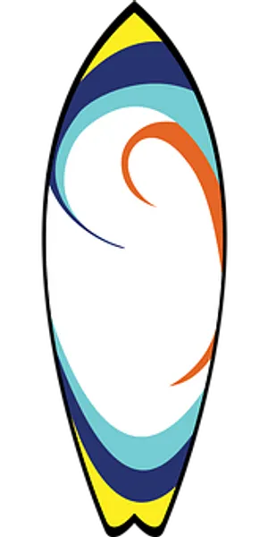 Abstract Surfboard Design PNG image