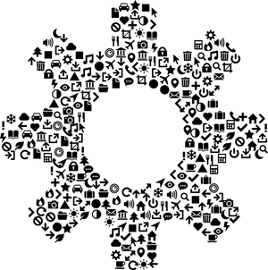 Abstract Technology Gear Icon