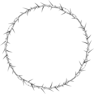 Abstract Thorn Circle Frame PNG image