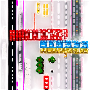 Abstract Traffic Intersection Art PNG