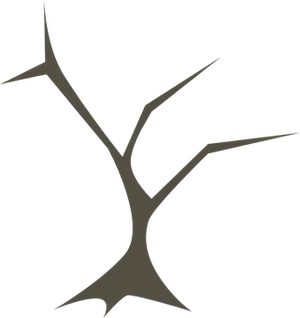 Abstract Tree Branch Silhouette