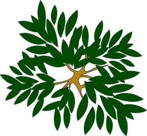 Abstract Tree Designon Black Background