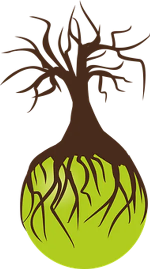 Abstract Tree Roots Vector Illustration