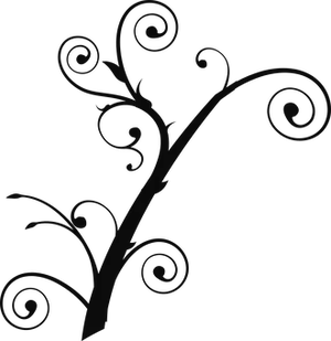 Abstract Tree Silhouette Black Background