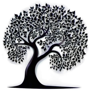 Abstract Tree Silhouette Png Hil PNG image