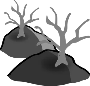 Abstract Tree Trunk Silhouettes