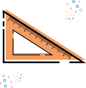 Abstract Triangle Ruler Design PNG