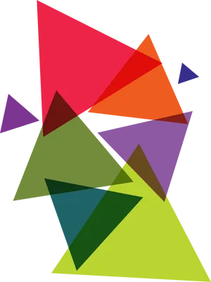 Abstract Triangles Composition PNG image