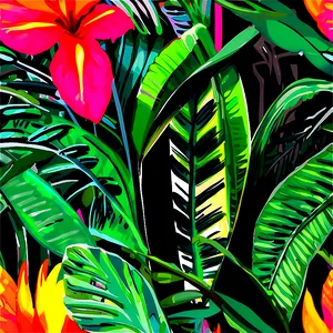 Abstract Tropical Plants Png 06252024 PNG image