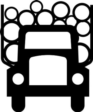 Abstract Truck Icon Black Background