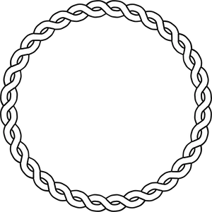 Abstract Twisted Rope Circle Vector PNG image