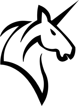 Abstract Unicorn Outline