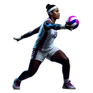 Abstract Volleyball Player PNG Oix85