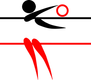 Abstract Volleyball Spike Redand Black PNG image
