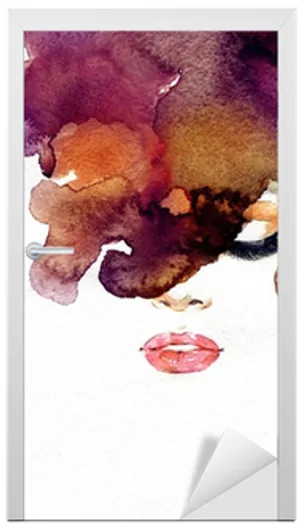 Abstract Watercolor Lips Artwork PNG image
