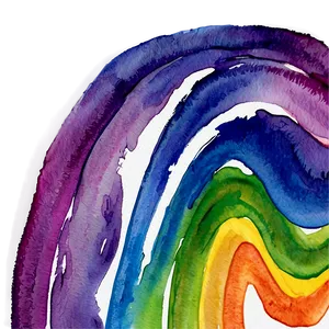 Abstract Watercolor Rainbow Png 06272024 PNG image