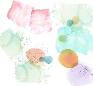 Abstract Watercolor Splotches Background PNG image