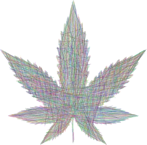 Abstract Weed Leaf Art PNG image