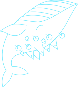Abstract Whale Constellation Drawing PNG image