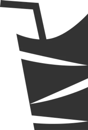 Abstract Whiskey Glass Silhouette