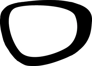 Abstract White Shapeon Black Background