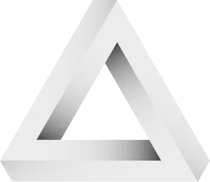 Abstract White Triangle Design PNG