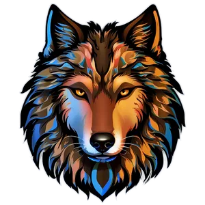 Abstract Wolf Face Icon Png 06292024 PNG image