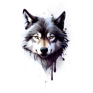 Abstract Wolf Splash Art PNG Qpx77
