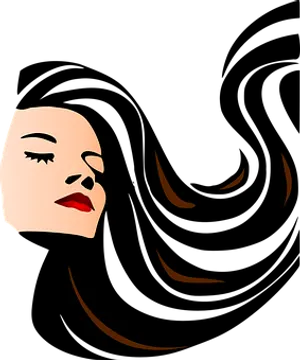 Abstract Woman Profile Vector