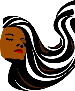 Abstract Woman Profile Vector