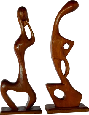 Abstract Wooden Sculptures PNG image