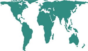 Abstract World Map Silhouette PNG image