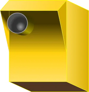 Abstract Yellow Boxand Sphere PNG image