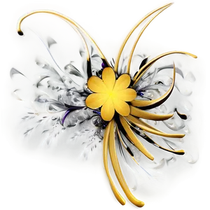Abstract Yellow Flowers PNG Dwg PNG