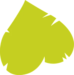 Abstract Yellow Heart Shape