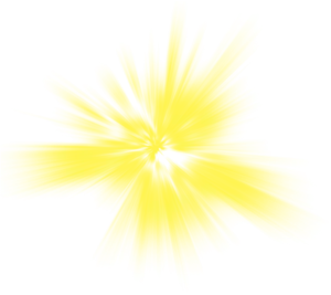 Abstract Yellow Light Burst PNG image