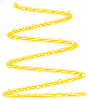 Abstract Yellow Neon Lines PNG image