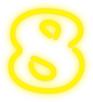 Abstract Yellow Number Eight PNG image