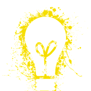 Abstract Yellow Splash Lightbulb