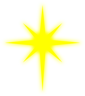 Abstract Yellow Star Vector PNG