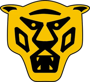 Abstract Yellow Tiger Icon