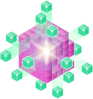 Abstract3 D Cube Network PNG image