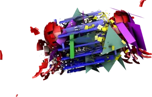 Abstract3 D Explosion