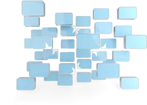 Abstract3 D Flowchart Blocks PNG image