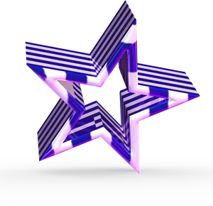 Abstract3 D Star Illusion