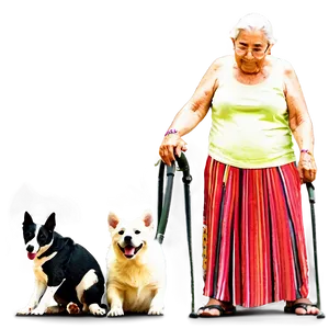 Abuela And Pets PNG Egu PNG