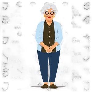 Abuela Cartoon Character Png Nod PNG image